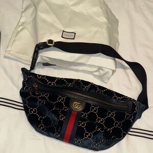 Gucci Black and Gold Belt Bag